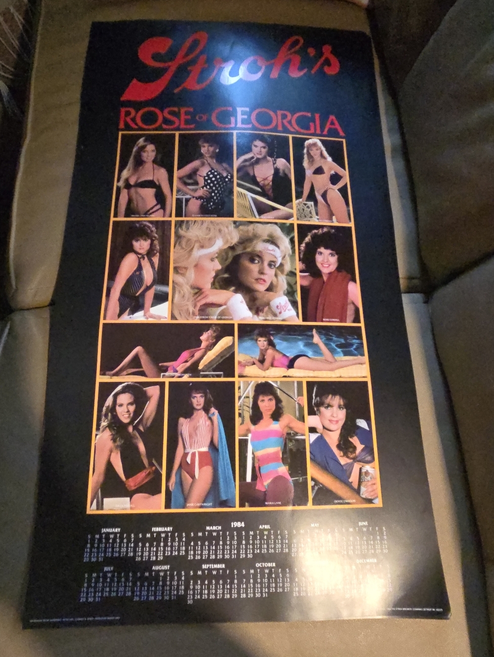 Rose of Georgia Poster - 1984 strohs beer pin ups